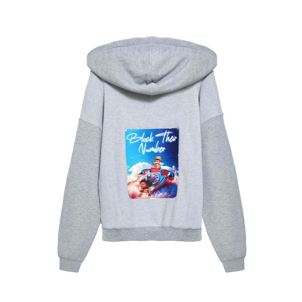BLOCK THEIR NUMBER WAFFLE HOODIE