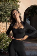 SCALLOP CROPPED LONG SLEEVE CLASSIC LENGTH