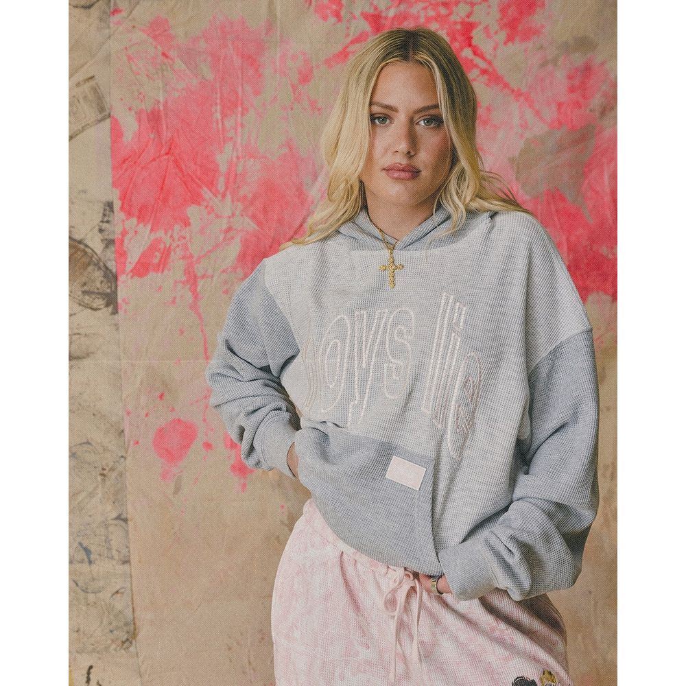 BLOCK THEIR NUMBER WAFFLE HOODIE