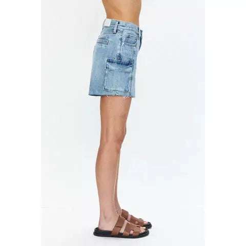 PEYTON HIGH RISE RELAXED CARGO SHORT - BOARDWALK