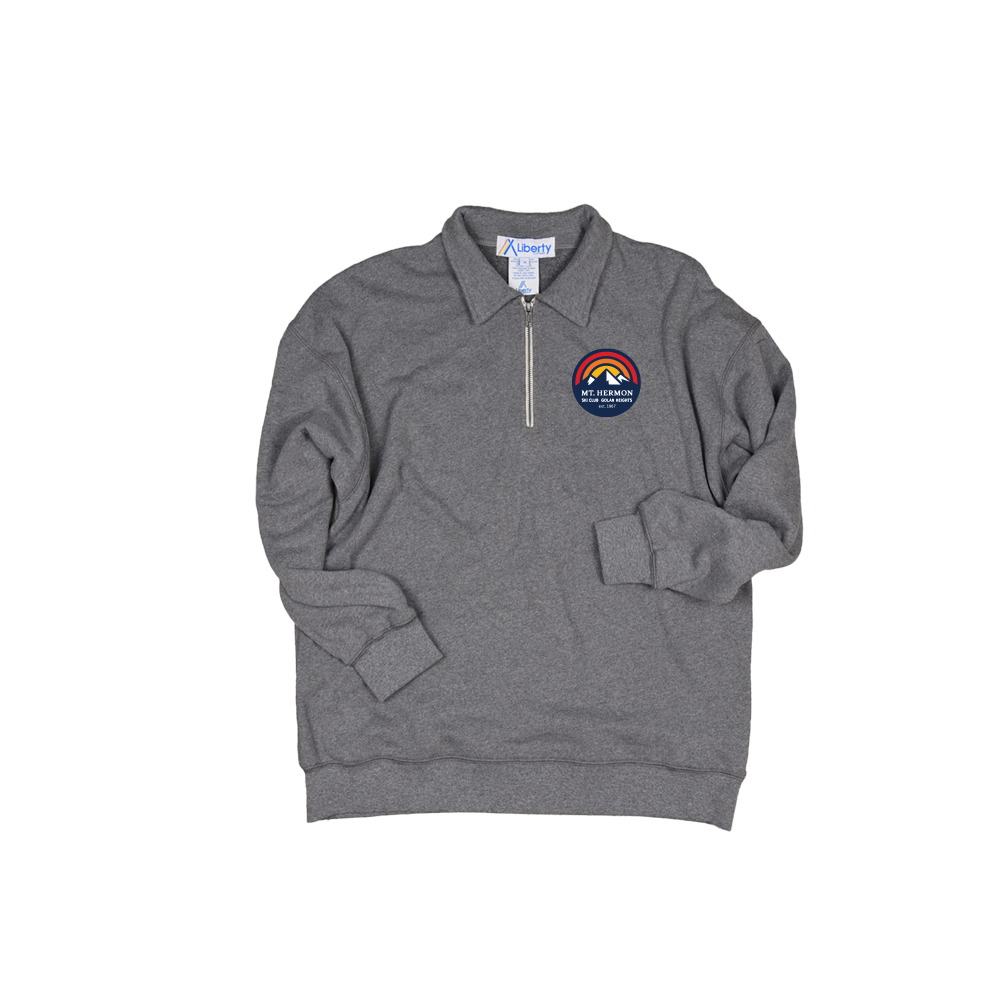 GREY QUATER ZIP