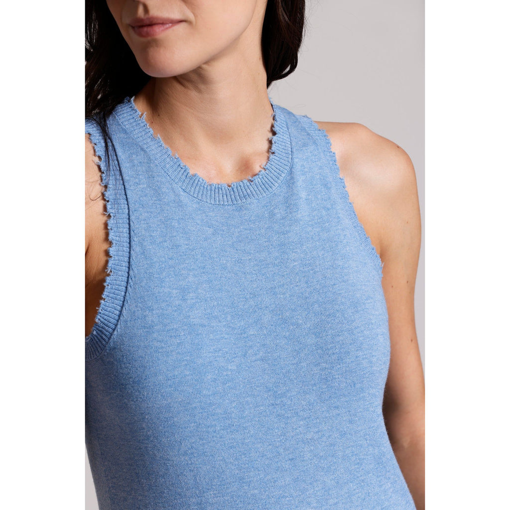 Cotton Cashmere Frayed Tank