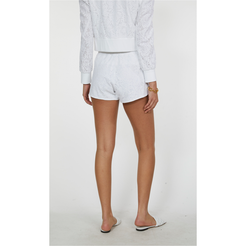 ROSE LACE SWEATSHORT