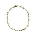 14K Mini Paperclip Bracelet