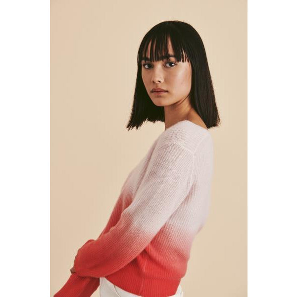 OLIANA  V NECK OMBRE SWEATER