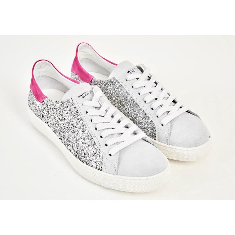 Stella Sneaker in Silver Glitter