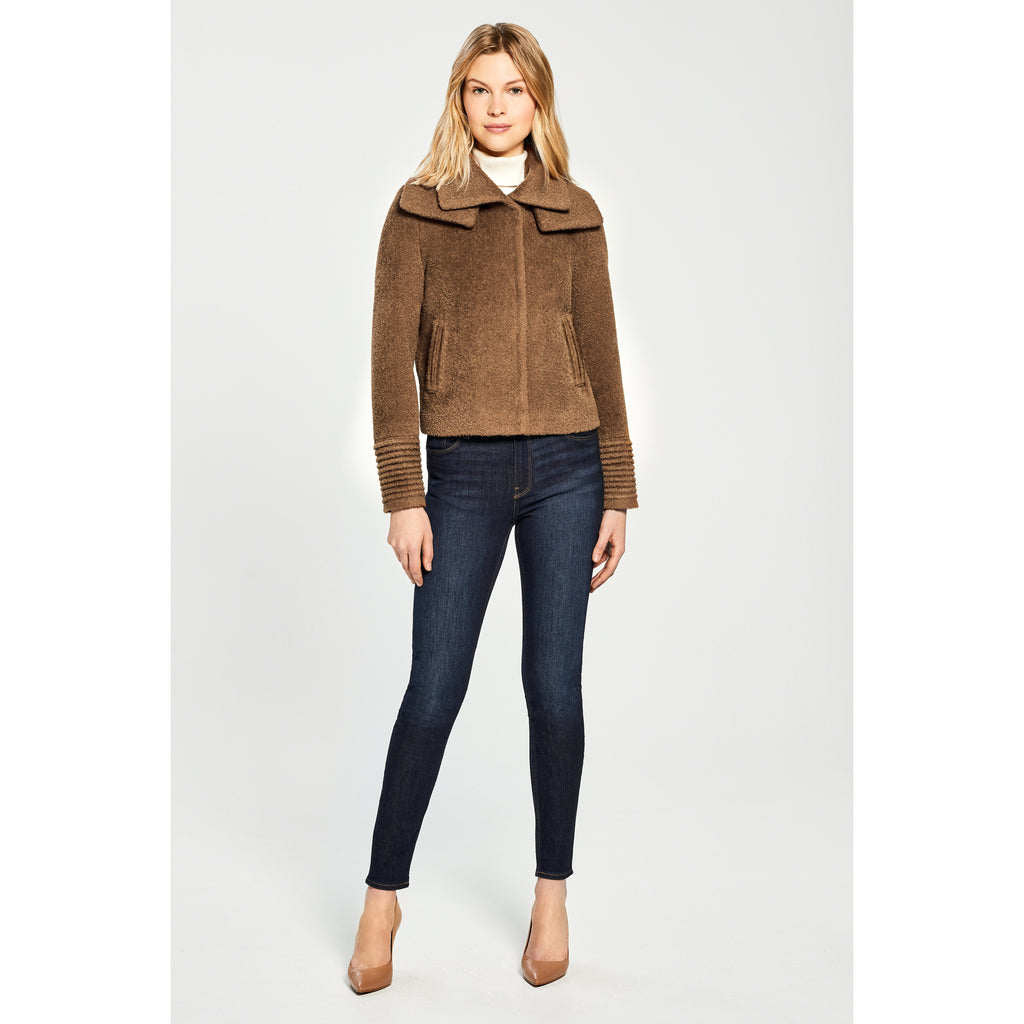 Moto Jacket with Double Collar