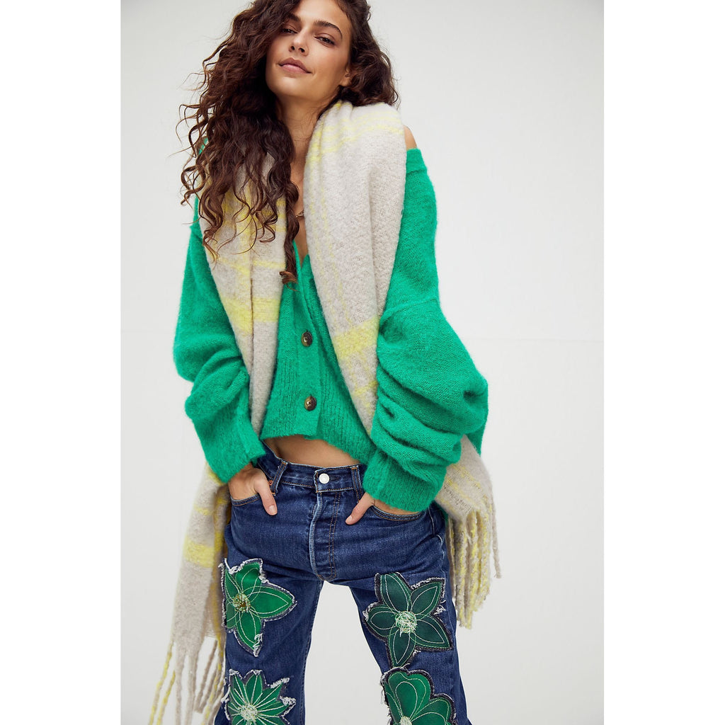 Prep Brushed Plaid Blanket Scarf