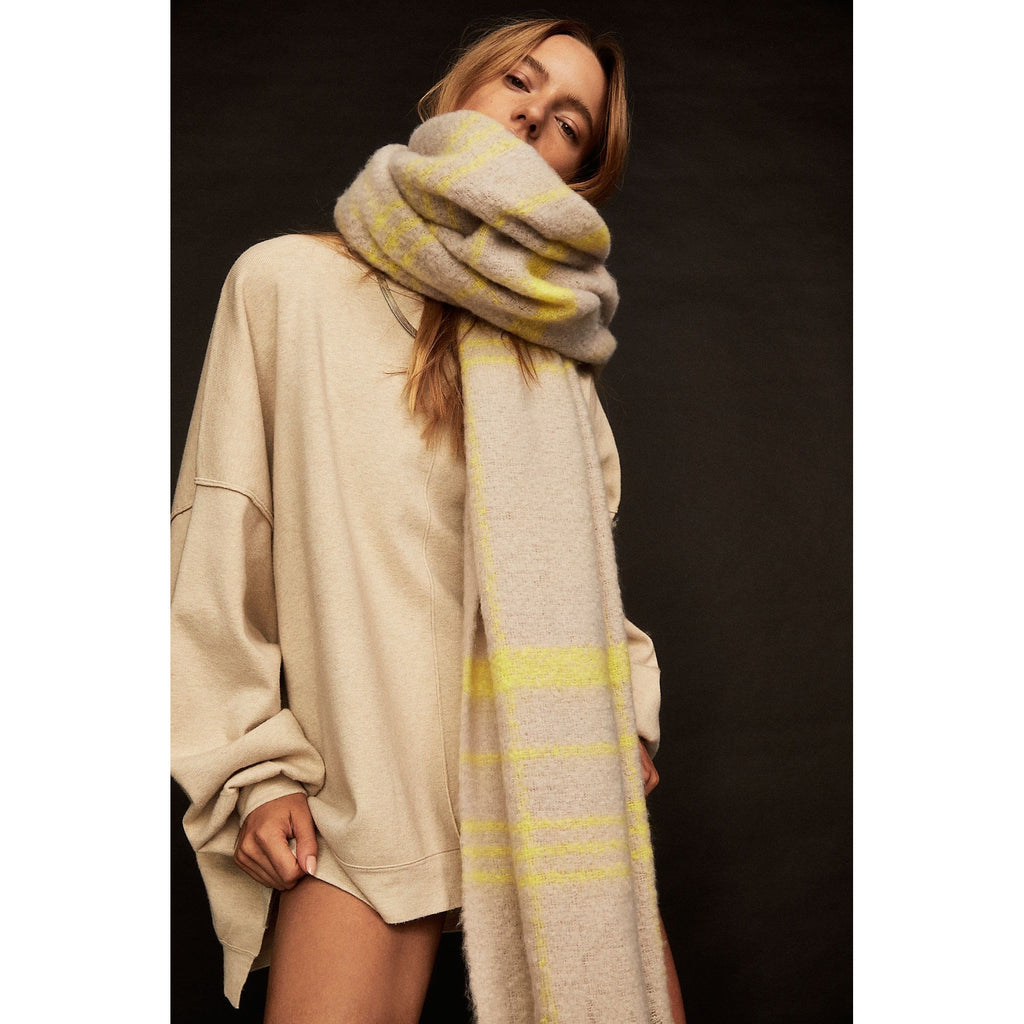 Prep Brushed Plaid Blanket Scarf